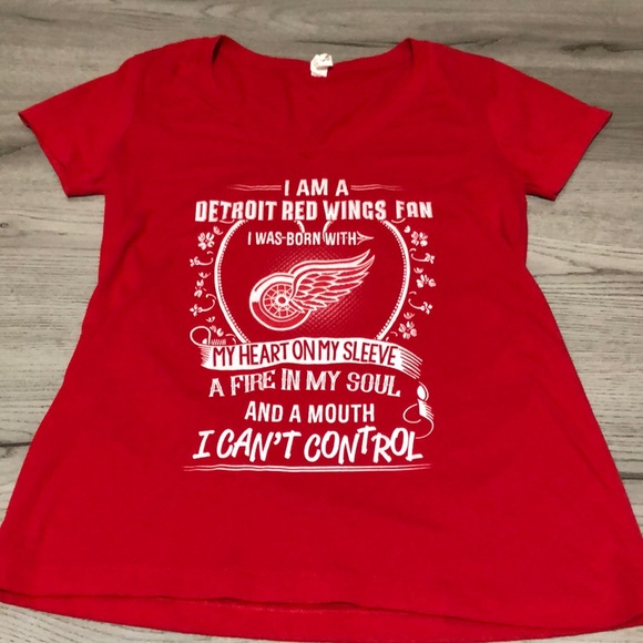 Next Level Apparel Tops - Detroit’s RedWing Women’s Medium Tee